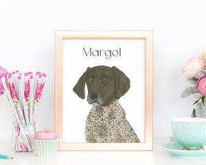 Personalized German Shorthaired Pointer (Liver) Fine Art Prints