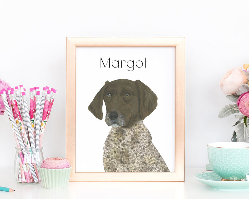 Personalized German Shorthaired Pointer (Liver) Fine Art Prints