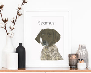 Personalized German Shorthaired Pointer (Liver) Fine Art Prints