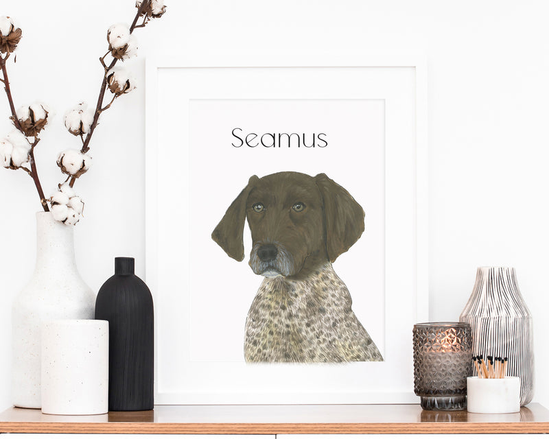 Personalized German Shorthaired Pointer (Liver) Fine Art Prints