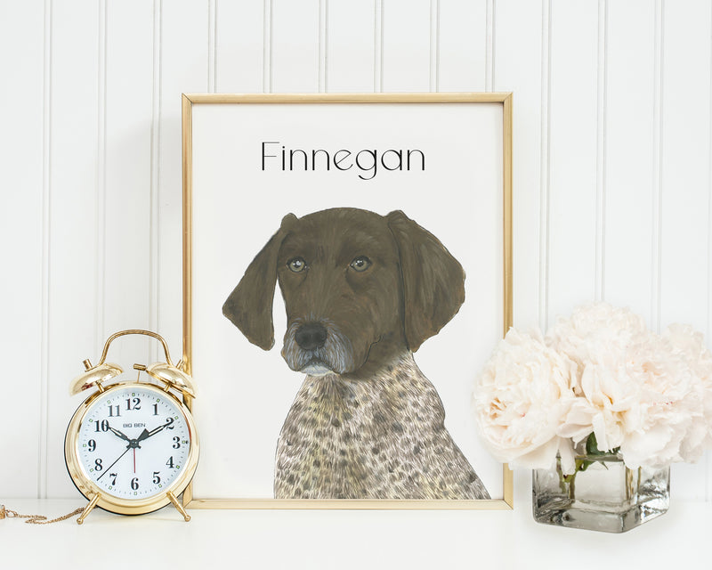 Personalized German Shorthaired Pointer (Liver) Fine Art Prints