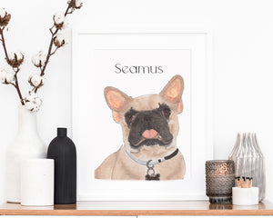Personalized Frenchie (Masked) Fine Art Prints