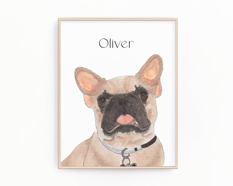 Personalized Frenchie (Masked) Fine Art Prints