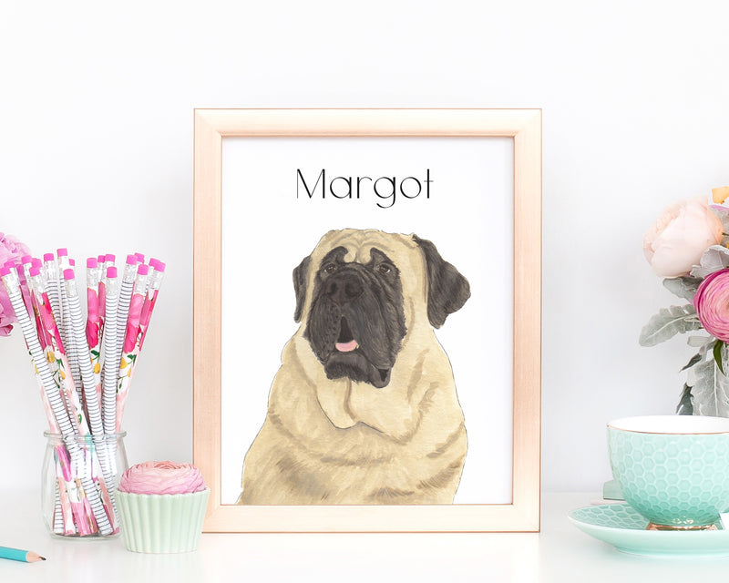 Personalized Mastiff Fine Art Prints