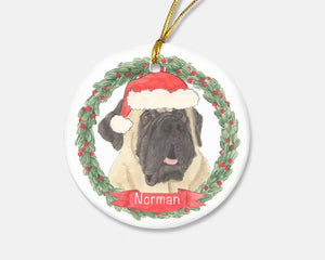 Personalized Mastiff Christmas Ornament