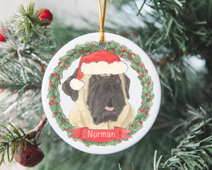 Personalized Mastiff Christmas Ornament