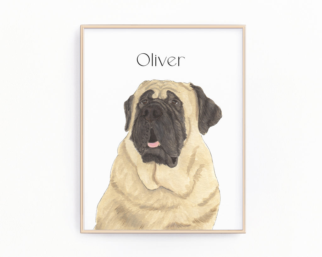 Personalized Mastiff Fine Art Prints