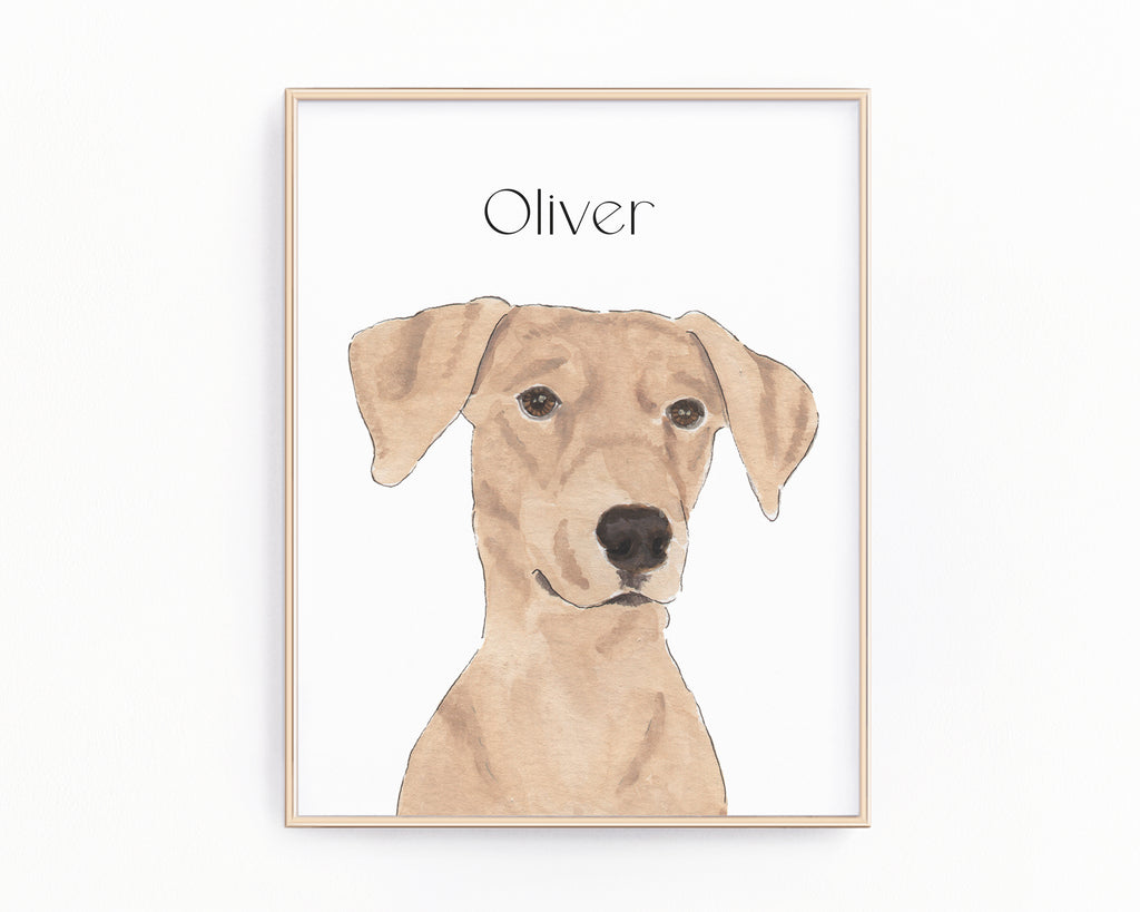 Personalized German Pinscher (Tan) Fine Art Prints