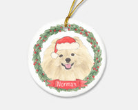 Personalized Pomeranian (Cream / Orange) Christmas Ornament