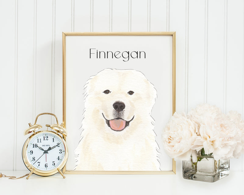 Personalized Great Pyrenees Fine Art Prints