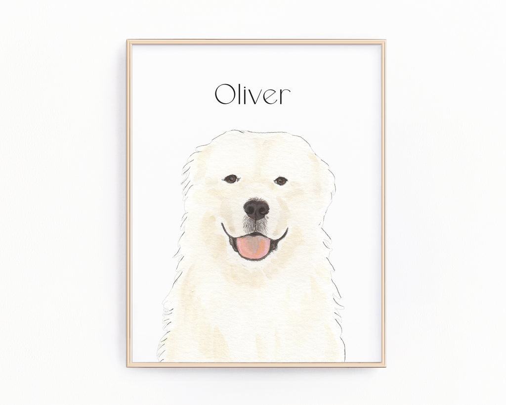 Personalized Great Pyrenees Fine Art Prints