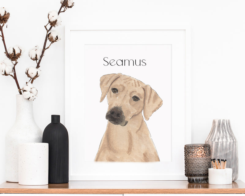 Personalized Rhodesian Ridgeback Fine Art Prints