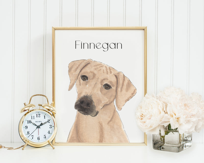 Personalized Rhodesian Ridgeback Fine Art Prints