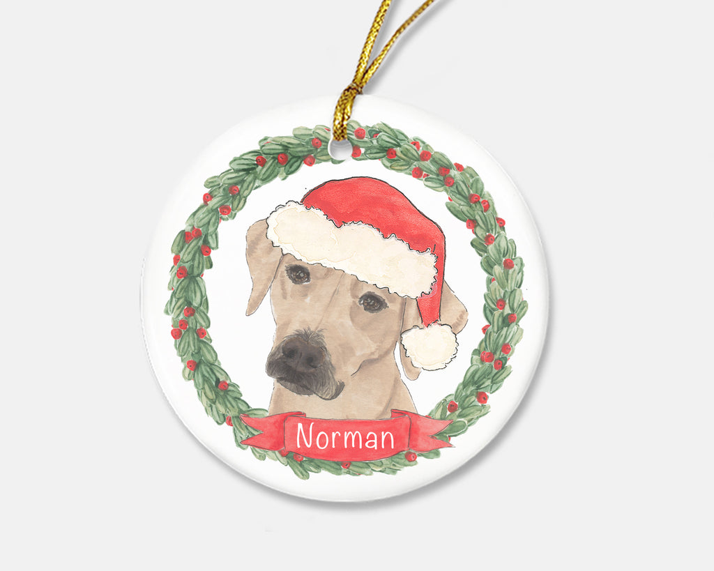 Personalized Rhodesian Ridgeback Christmas Ornament