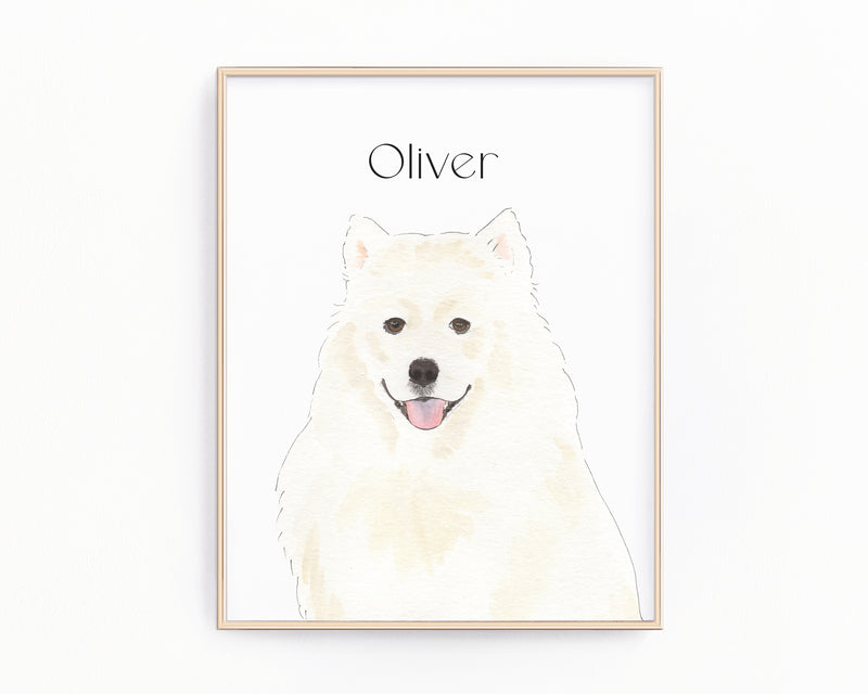 Personalized American Eskimo Fine Art Prints