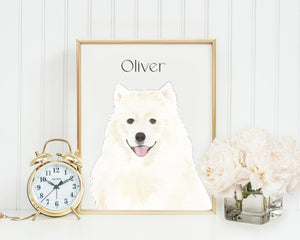 Personalized American Eskimo Fine Art Prints