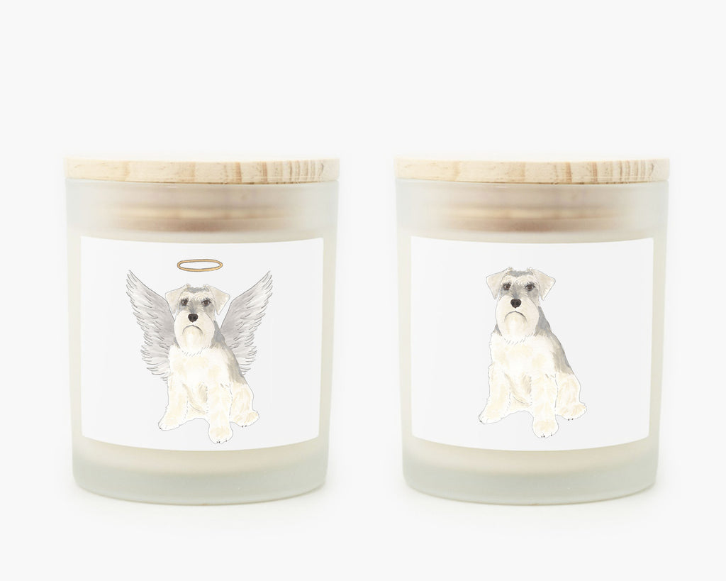 Schnauzer (Grey & White) Candle