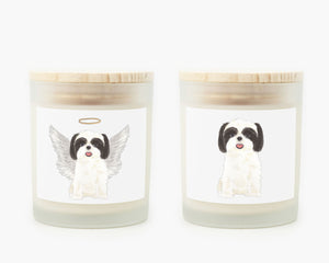 Shih Tzu (Black & White) Candle