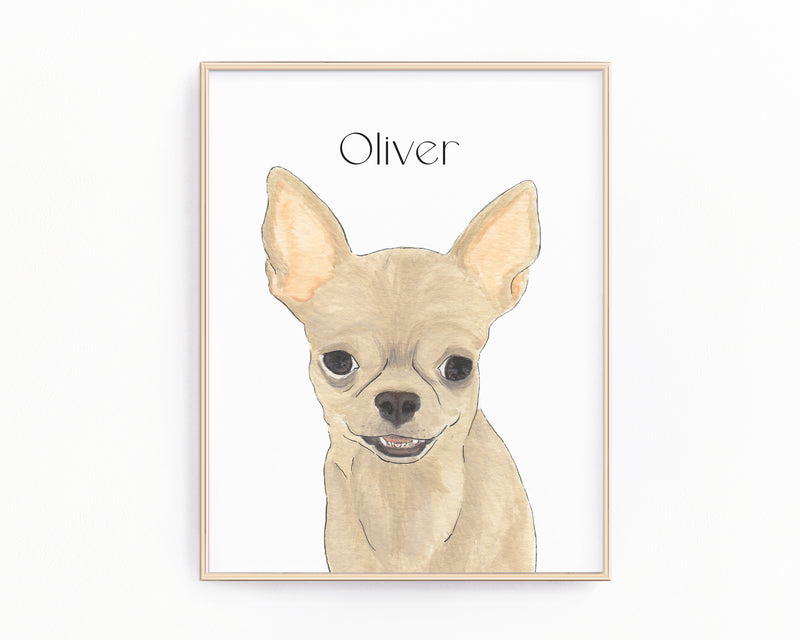 Personalized Chihuahua (Short Haired, Fawn) Fine Art Prints