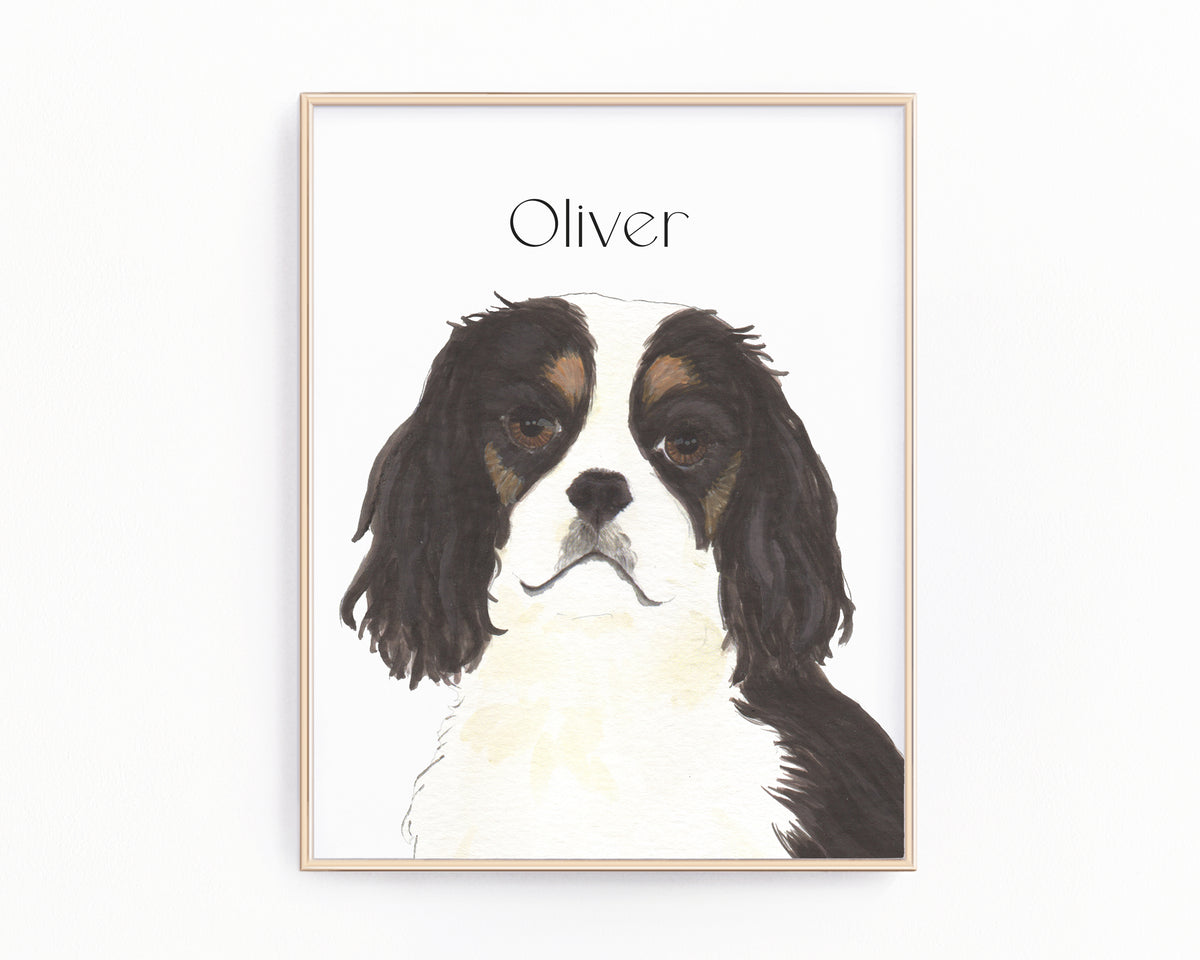 Personalized Cavalier King Charles Spaniel (Tricolor) Fine Art Prints