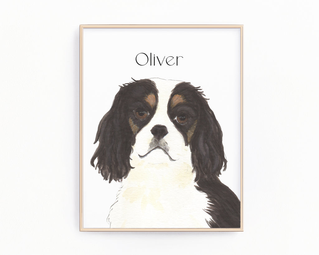 Personalized Cavalier King Charles Spaniel (Tricolor) Fine Art Prints