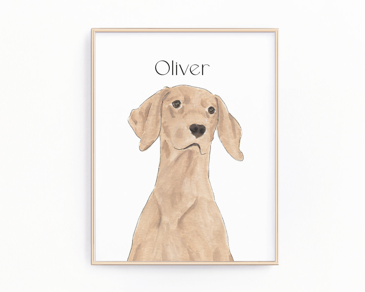 Personalized Viszla Fine Art Prints