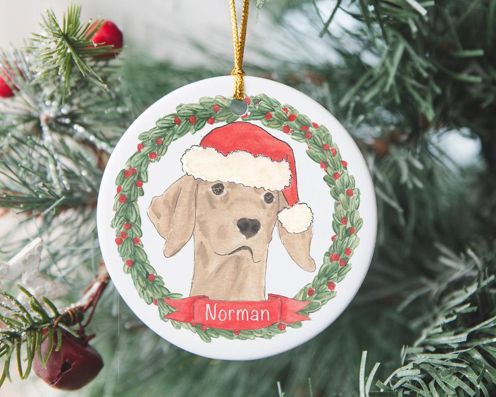 Personalized Vizsla Christmas Ornament