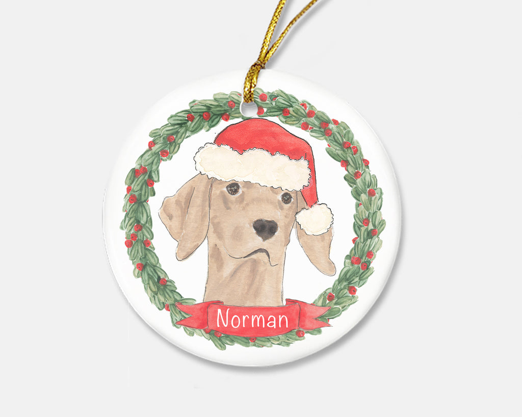 Personalized Vizsla Christmas Ornament