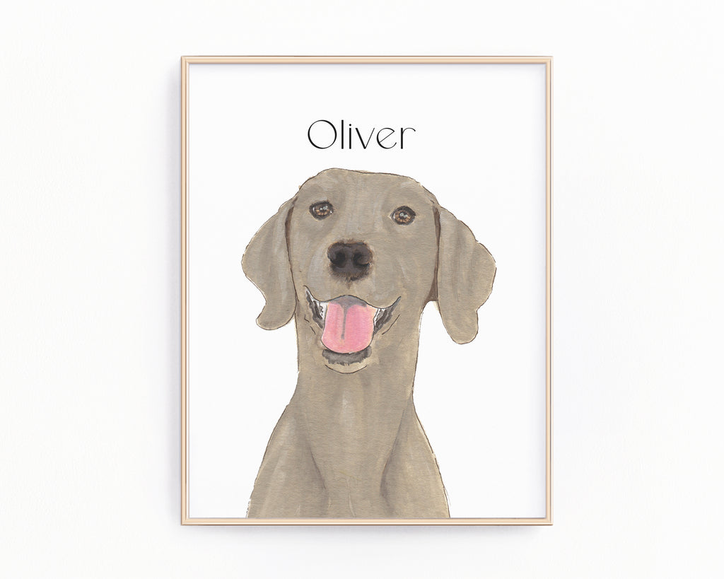 Personalized Weimaraner Fine Art Prints
