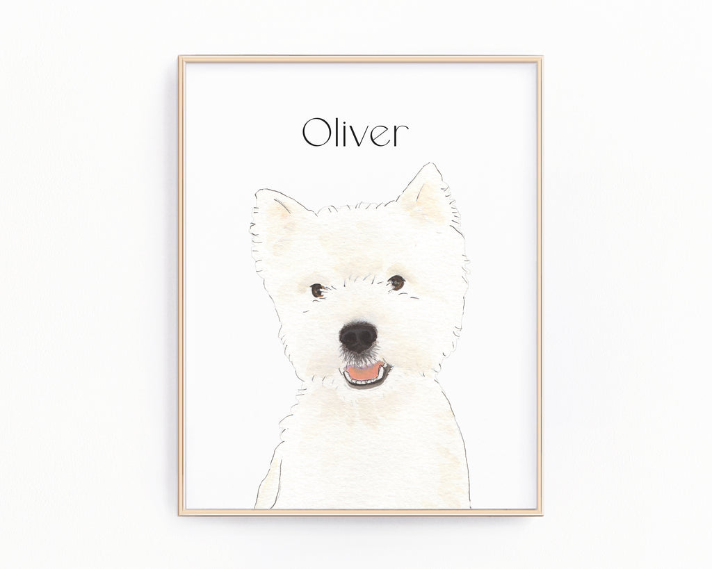 Personalized West Highland Terrier Fine Art Prints