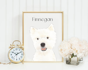 Personalized West Highland Terrier Fine Art Prints