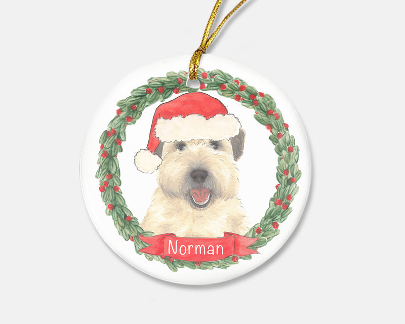 Personalized Wheaten Terrier Christmas Ornament