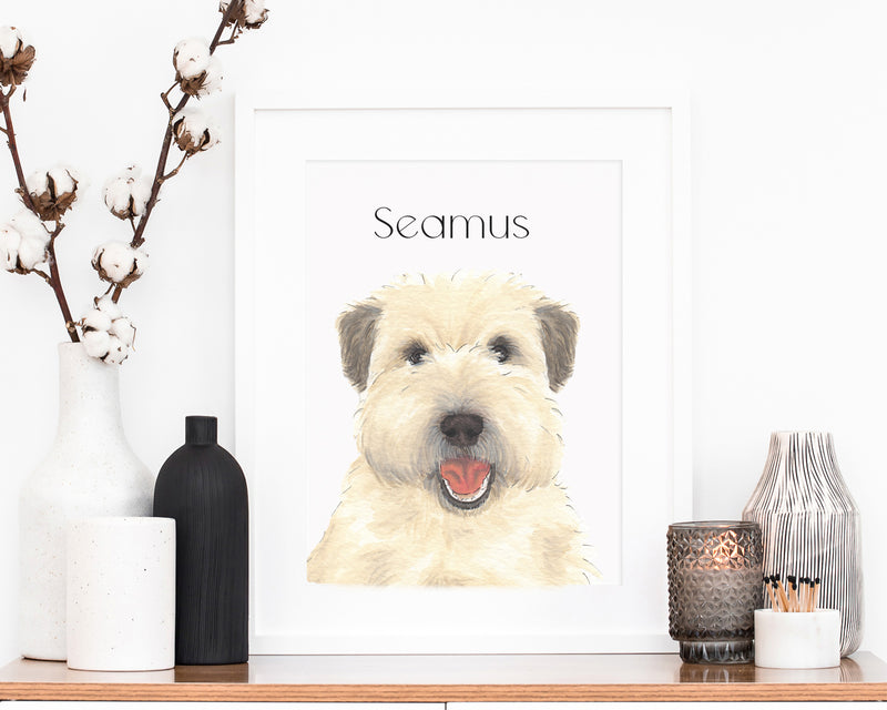 Personalized Wheaten Terrier (Winter Fluff) Fine Art Prints