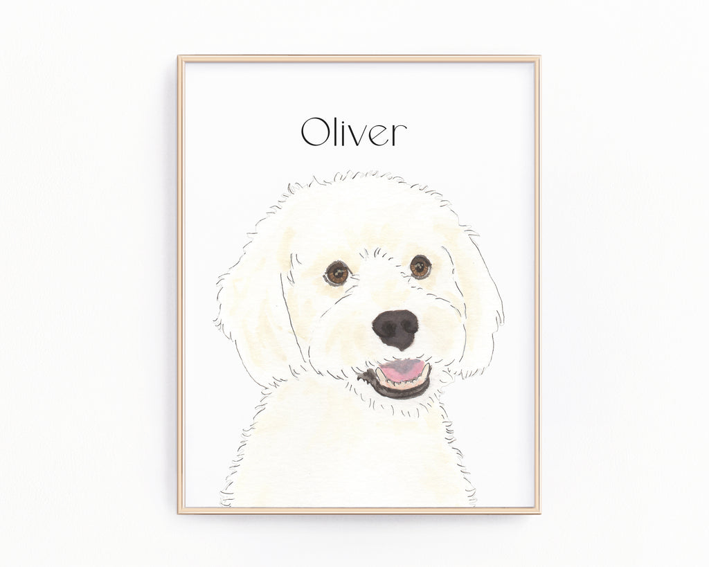 Personalized Cockapoo (White) Fine Art Prints