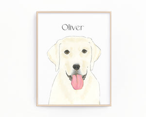 Personalized Labrador (White) Fine Art Prints