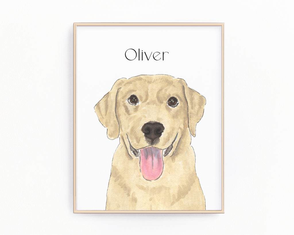 Personalized Labrador (Yellow) Fine Art Prints