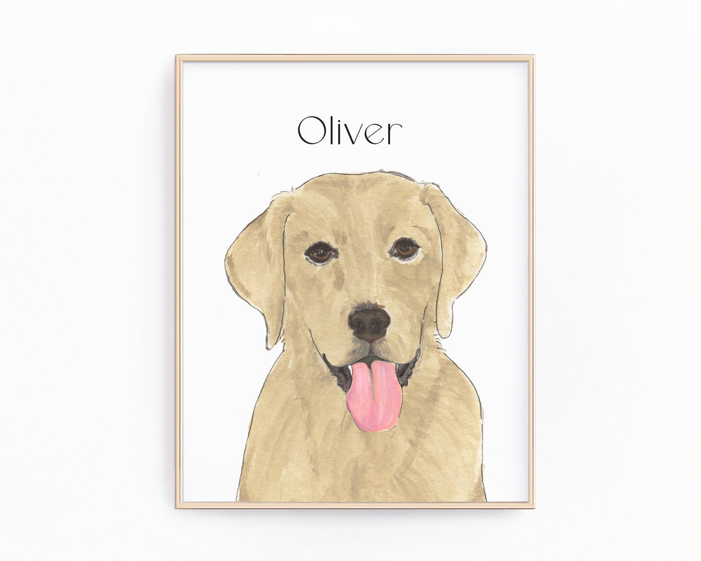 Personalized Labrador (Yellow) Fine Art Prints