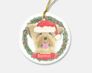 Personalized Yorkie Christmas Ornament