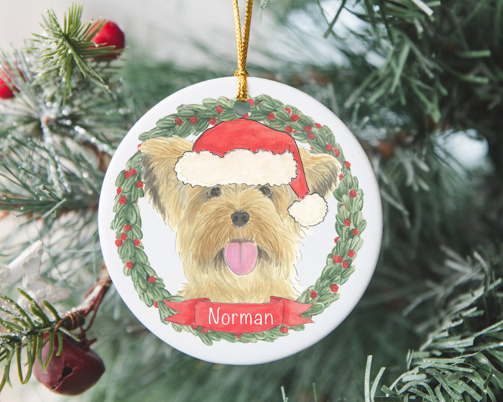 Personalized Yorkie Christmas Ornament