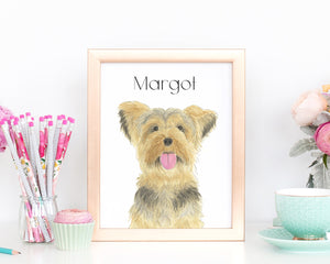 Personalized Yorkie Fine Art Prints