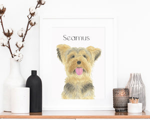 Personalized Yorkie Fine Art Prints