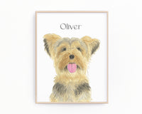 Personalized Yorkie Fine Art Prints