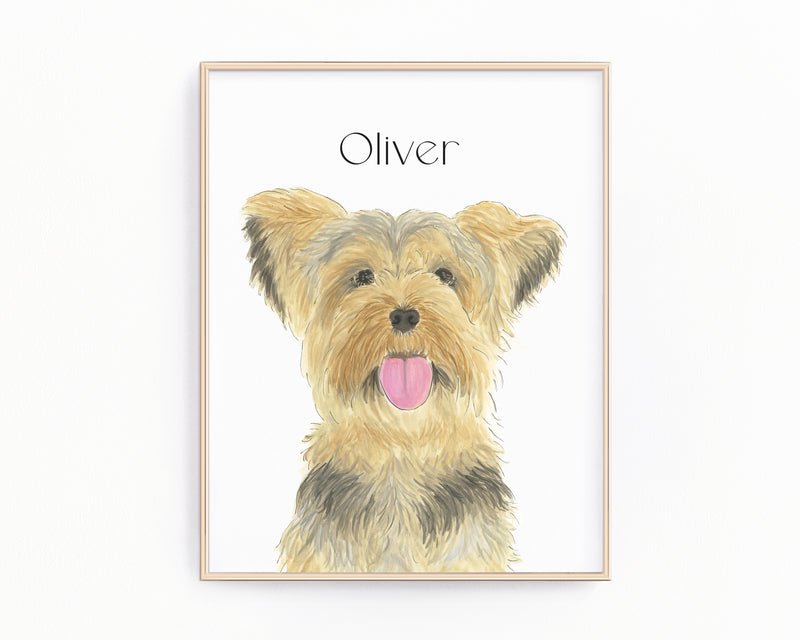 Personalized Yorkie Fine Art Prints